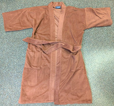 Vintage VH Van Heusen One Size Fits All Mens Acetate Brown Pockets Belted Robe