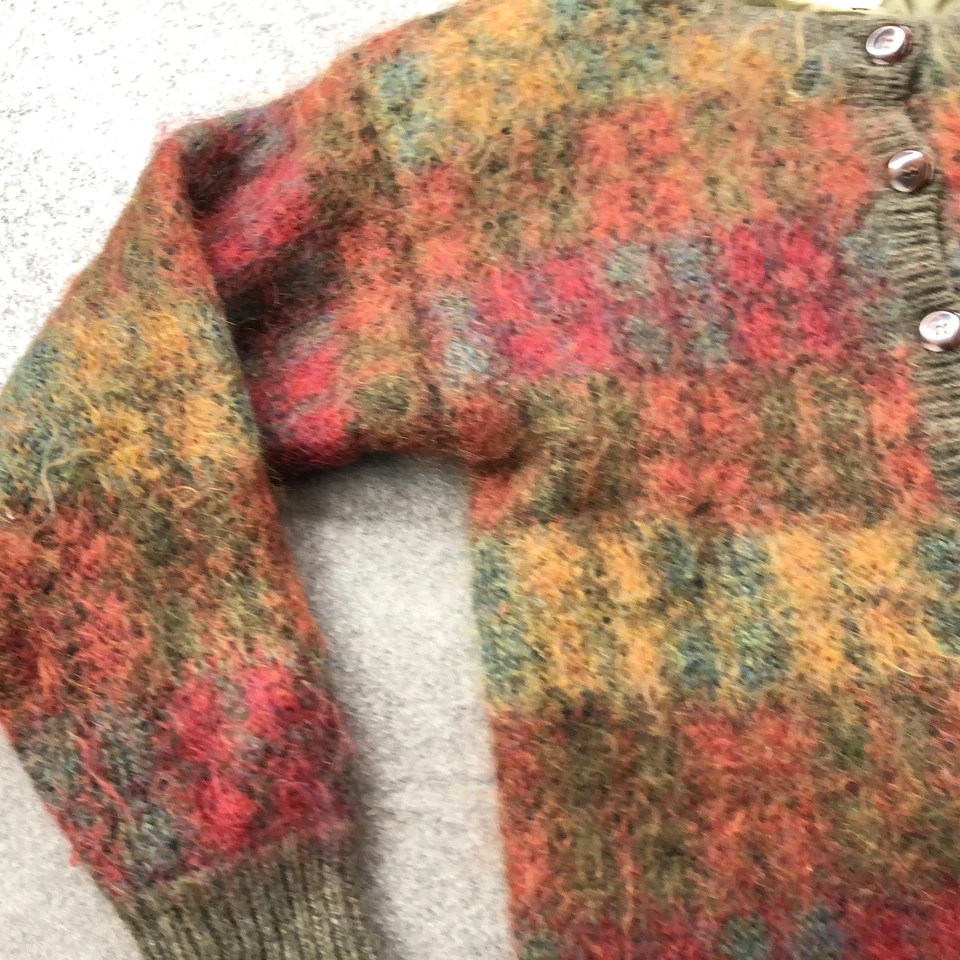 Vintage Susan Bristol Sweater Womens Small Mohair Wool Plaid Button Cardigan 90s - Image 4 of 4