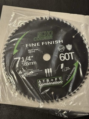 Brand New 7 1/4 Inch Echo Corner Fine Finish Saw Blade ATB+FT Combination