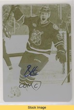 2020 AHL Printing Plate Yellow Achievements 1/1 Dominik Bokk #188 Auto READ 0j3o