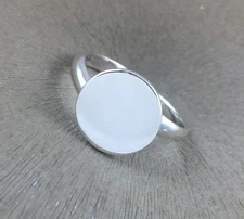 Sterling Silver Ring Blank with 12mm Pad Adjustable 925 Quality Finding HEA