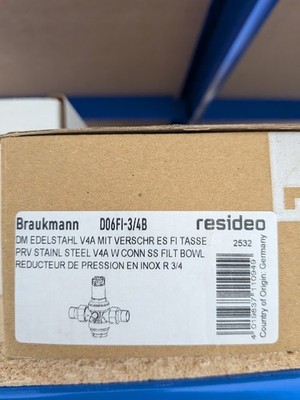*BRAND NEW* Braukmann Resideo D06FI-3/4B 3/4'' Pressure Reducing Valve DN25