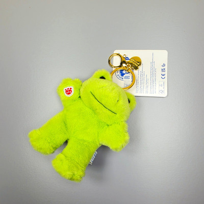 Build A Bear Frühlingsgrüner Frosch Plüsch Charm Clip Schlüsselanhänger Accessoire Brandneu mit Etikett