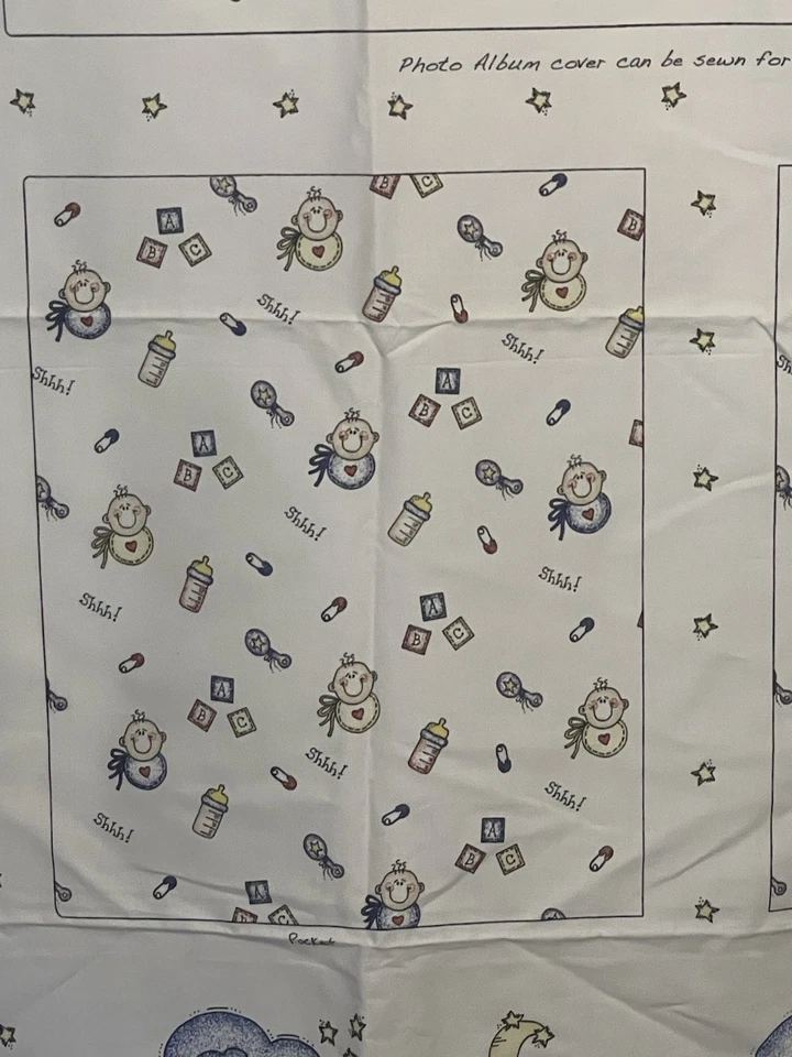 Darling 1997 All About Baby Scrapbook Cover Sewing Fabric Panel - Image 4 of 4