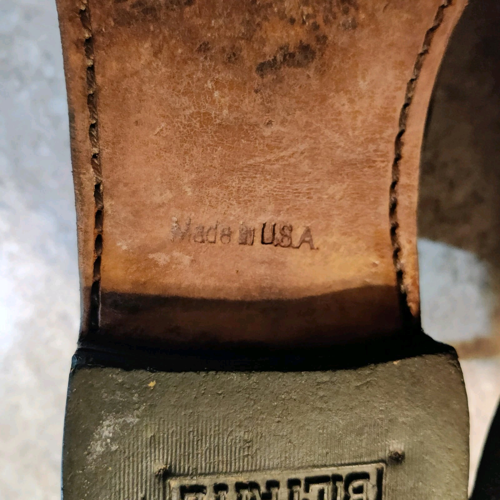 Vintage Biltrite Imperial Men's 9 D Triple Black Leather Wing Tip Shoes USA Made