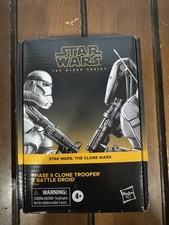 Star Wars Black Series Phase II Clone Trooper & Battle Droid 6    Figure Two Pack