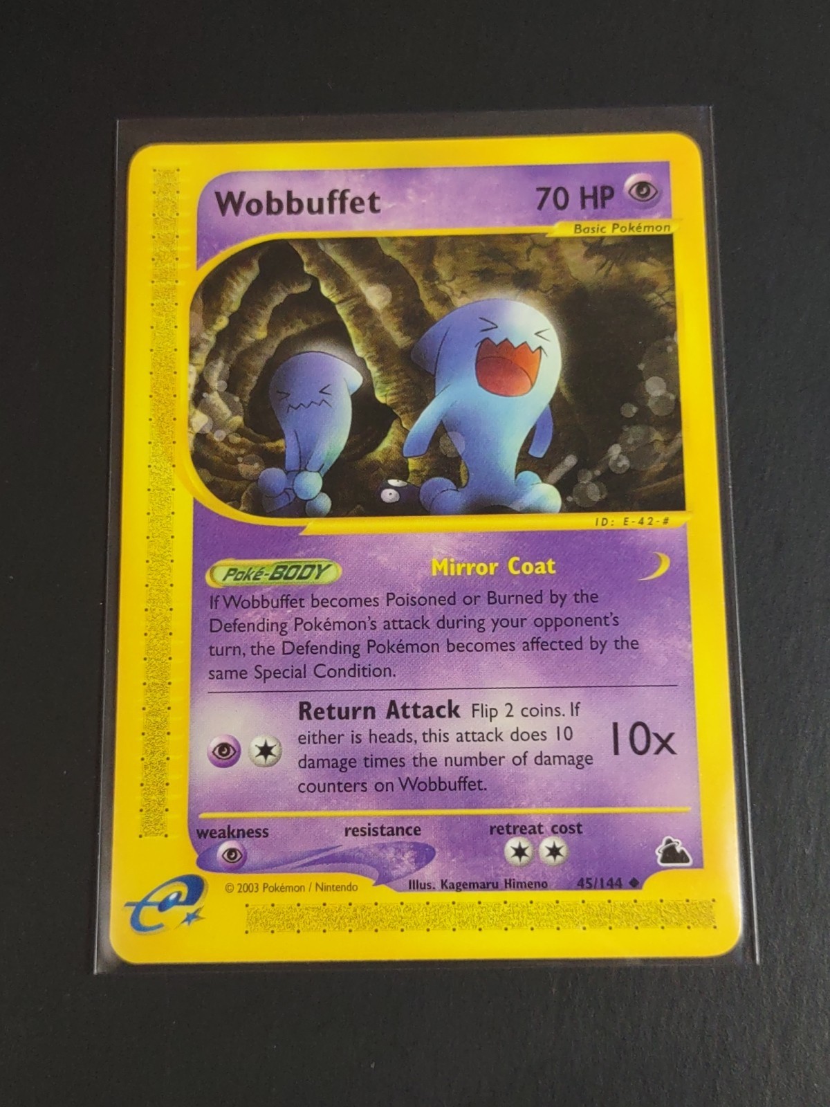 Pokemon TCG Wobbuffet Non-Holo Common Skyridge E-reader 45/144 WOTC Vintage LP+