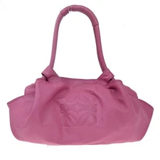 LOEWE Anagram Logo Nappa Aire Hand Bag Leather Pink GHW Spain 39EG058