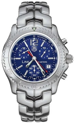 Tag Heuer Link Chronograph Blue Dial Battery Quartz Men's 42mm Watch CT1110
