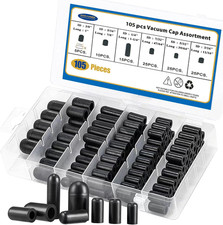 105 Pieces Vacuum Cap Assortment Kit, Dropper ID 3/8'' 5/16'' 1/4'' 7/32'' 5/32'