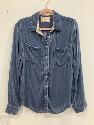 Women's Thread and Supply Western Shirt - Button Down - Size Medium - Blue