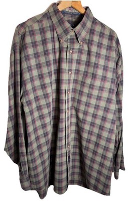 GANT USA XL Plaid Button Down Shirt Poplin Classic For Vintage 90s Oreo