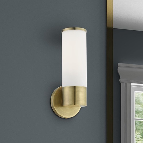 Lighting Lindale 1 Light Wall Sconce Antique Brass Finish - Picture 4 of 8