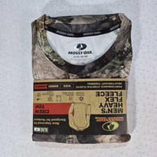 Mossy Oak Men's XL Heavy Flex Fleece Thermal Hunting Shirt Outdoor Cold Weather
