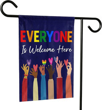 Rainbow Love Is Love Pride Garden Flag-12X18 Inch LGBTQ Welcome Yard Sign Pride