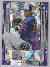 2021 Leaf Metal Draft Gavin Williams RC Auto /10 #BA-GW1 Purple Mojo Prismatic