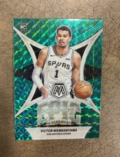2023-24 Mosaic Victor Wembanyama Epic Performers Green Prizm Rookie RC Spurs