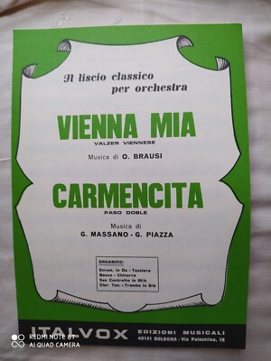 O. BRAUSI ''VIENNA MIA'' - G. MASSANO - G. PIAZZA ''CARMENCITA'' - 1985 - ED. ITALVO