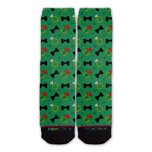 Function - Wedding Bowties Roses and Diamond Rings Fashion Socks - 第 1/24 張圖片