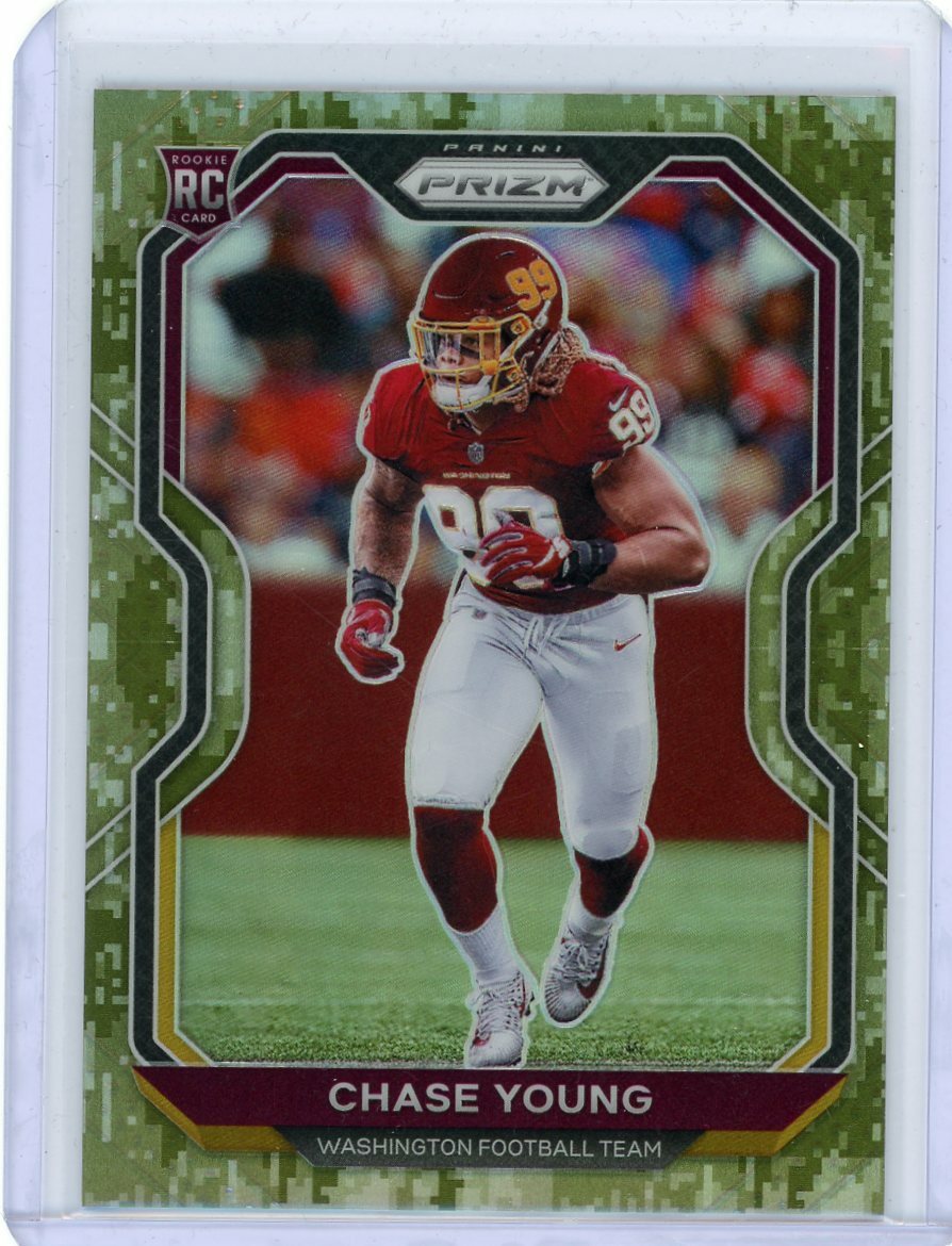 2020 Panini Prizm Football Camo Prizm Rookie #383 Chase Young #12/25