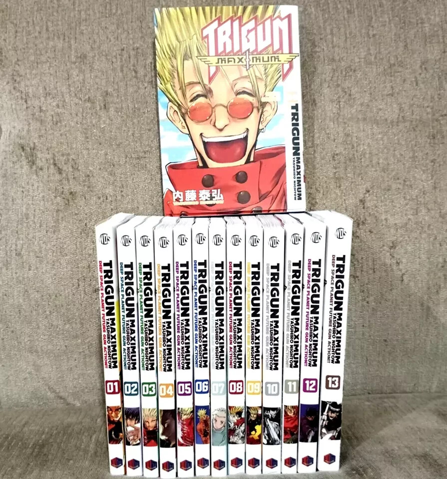 Manga Trigun Maximum Vol 1-14 Juego Completo Final por Ysuhiro Nightow Inglés NUEVO