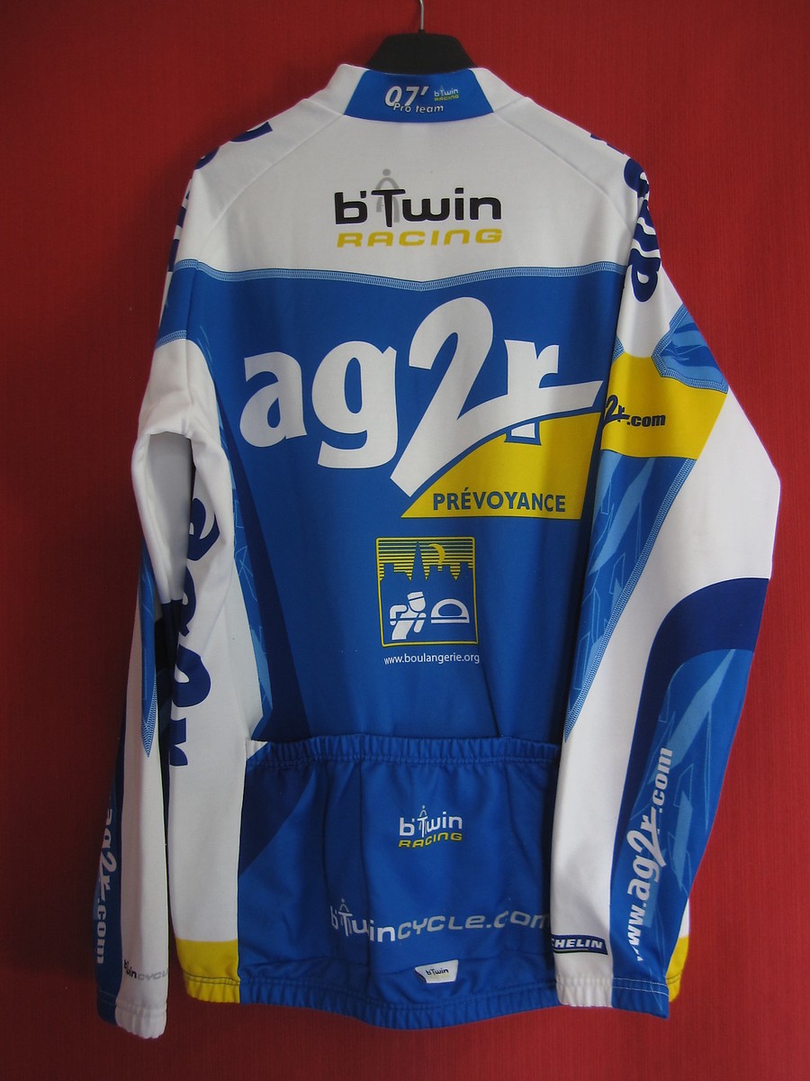 Maillot intégral Cuissard cycliste AG2R B'TWIN RACING manches longues shirt 3 M