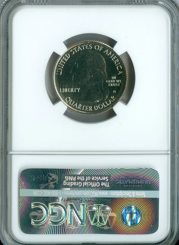 2016 D FORT MOULTRIE QUARTER NGC MS67 PL 2nd FINEST GRADE   .  - Image 4 of 4