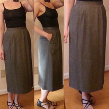 Never used vintage ACWA wool tweed skirt midi 4-6 pristine Amalgamated Clothing