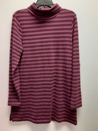 d\u0026co Purple Striped Turtleneck Sweater 