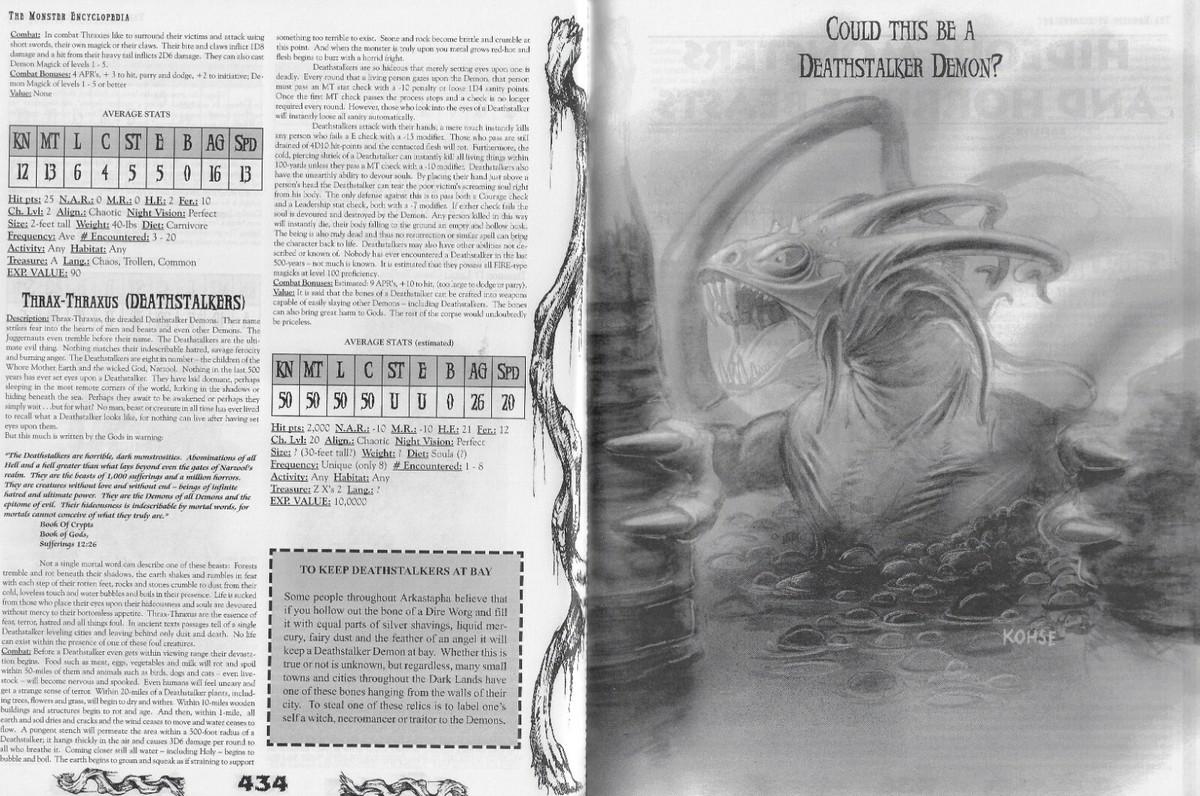 Deathstalkers RPG Fantasy-Horror Role Playing Game Core Rules Hard