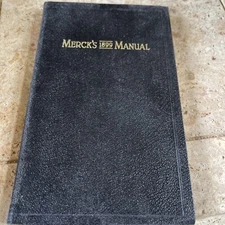 Merck's 1899 Manual Materia Medica 1st Edition Reprint 100th Anniversary Medical