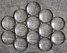 100 Pack - 16mm 5/8" Round Glass Cabochons - Clear Magnifying Dome Circle