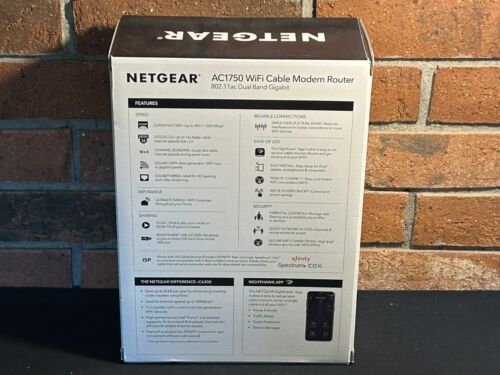 Netgear AC1750 WiFi Cavo Modem Router C6300 00MAS Dual Band Gigabit - Usato - Foto 3 di 3