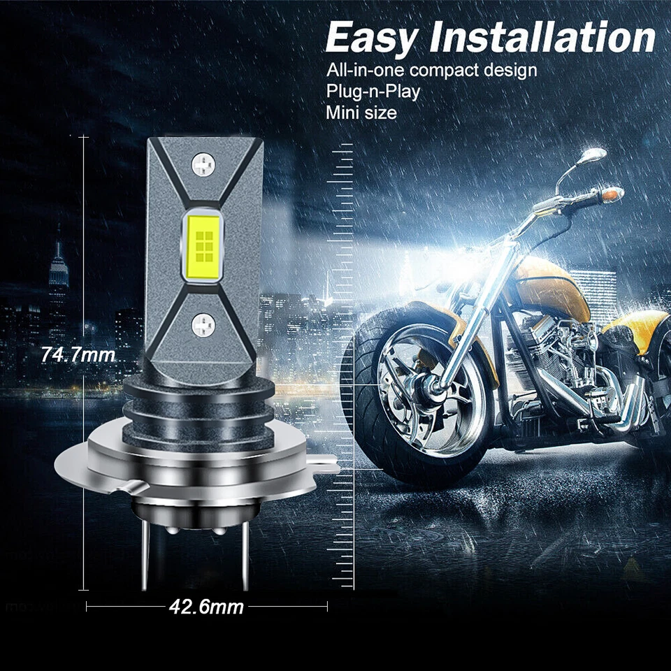 Faros LED blancos para motocicleta Victory Hammer Kingpin Vegas 2007-2008 Foto 4 de 4