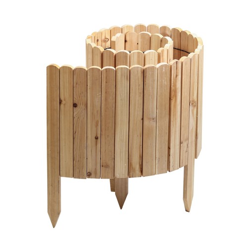 Plancher à roulettes longueur 203 cm clôture en bois bord de coupe clôture de jardin clôture à roulettes bois de sapin - Photo 33/34