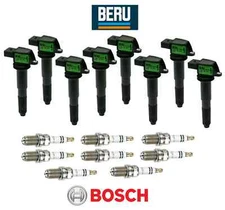 OE Ignition Coil & Spark Plug (8sets) Beru Bosch OEM for Porsche Cayenne S
