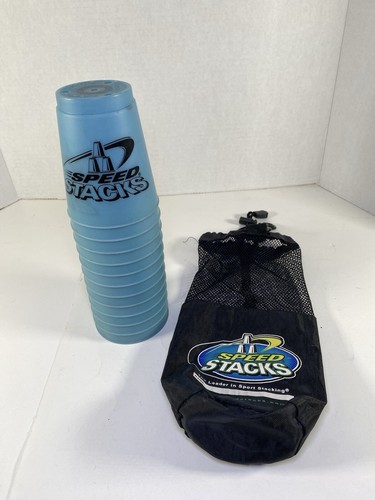 SPEED STACKS Coppe da competizione blu in borsa da trasporto - Foto 7 di 9