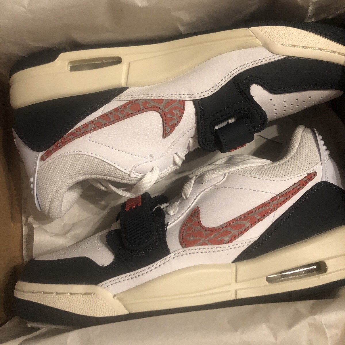 Nike Air Jordan Legacy 312 Low GS Big Kids Shoes White Navy Size