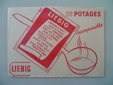 BUVARD PUBLICITAIRE ANCIEN / LIEBIG 10 POTAGES INCOMPARABLES