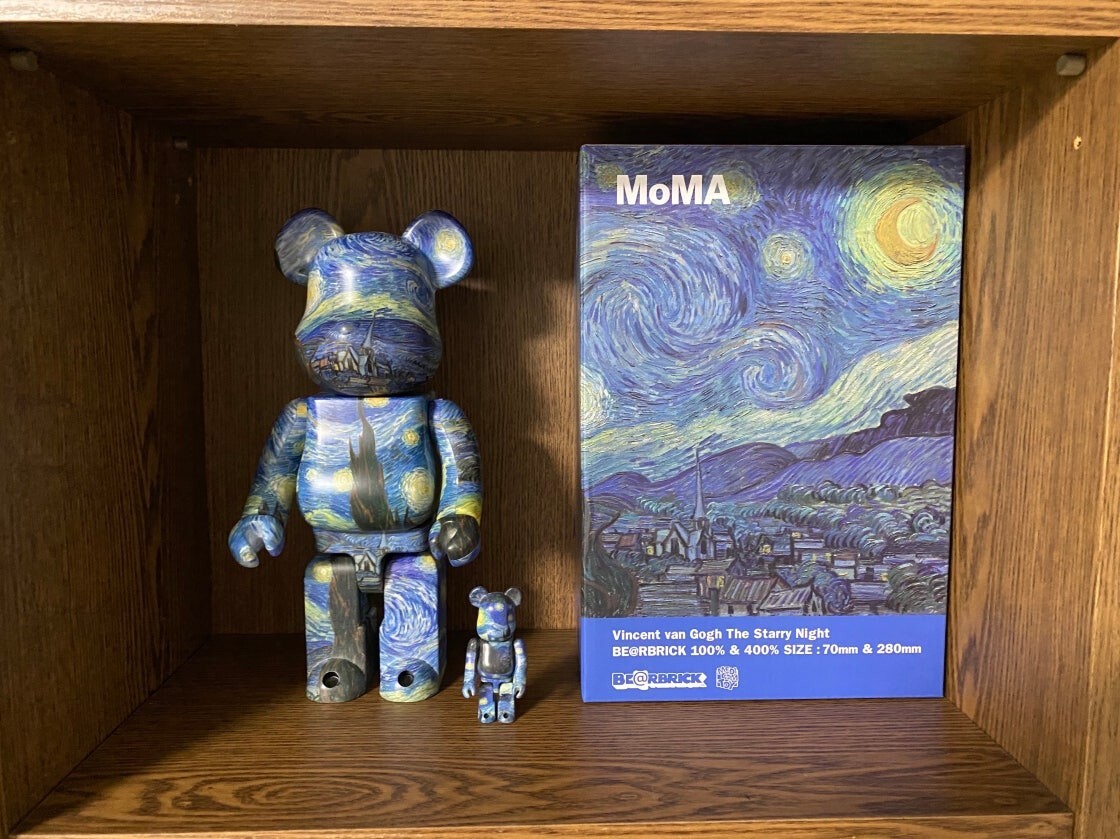 Bearbrick x MoMA Vincent van Gogh The Starry Night 100% 400% Set