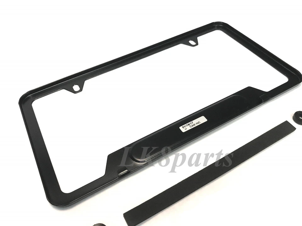 Range Rover Land Rover Logo Acabado Negro Acero Placa Marco Genuino Nuevo Foto 4 de 4