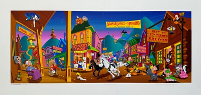 Melanie Taylor Kent Tune Town Hand Signed Serigraph Warner Bros