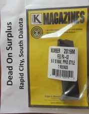 TRIPLE-K 2019m FEG PA-63 9x18 Makarov & 32 auto 7.65 7Rd  Blued Steel Magazine