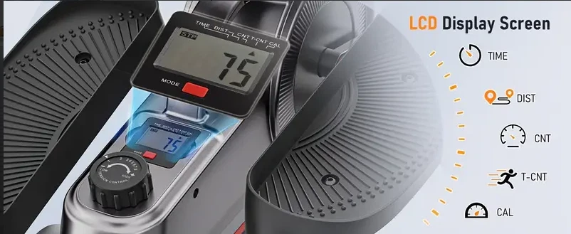 Exerciser Elliptical 8 Adjustable Speeds Under Desk Elliptical Ellipse Leg Exerc - Image 4 of 4