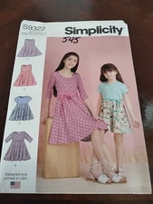 Simplicity Sewing Pattern 9322 Kids, Teenagers CHJ (7-8-9-10-12-14)
