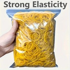 High Elastic Yellow Rubber Bands 38mm   Durable Set of 100