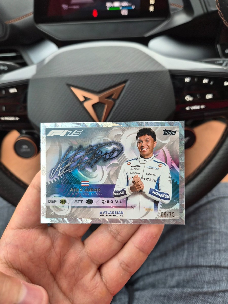 Topps F1 Alexander Albon Signature Style 09/75 Autograph Card | eBay