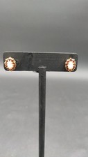 Red Stone Gold-Stone Earrings 14K Yellow Gold 2.5g ASA064942 