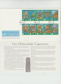 Guernsey 1998 FDC Tapestries issue with Leaflet good condition