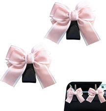 2 PCS Bow Car Seat Hooks, Cute Convenient Car Rear Headrest Hooks, Multi-Purpose